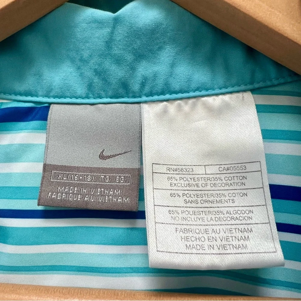 VTG Nike Womens Vest Full Zip Sleeveless Blue White Athletic Activewear Golf Y2K